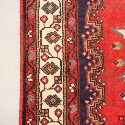 Red Middle Eastern Afshar Rug in Wool For Sale - Image 8 of 10