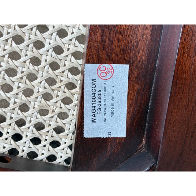 Brown Late 20th Century Attributed to Ralph Lauren Home Chinese Chippendale Style Caned Armchair For Sale - Image 8 of 10