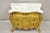 French Mid 20th Century Vintage Daniel Jones French Louis XV Style Gold Bombe Marble Top Nightstand For Sale - Image 3 of 11