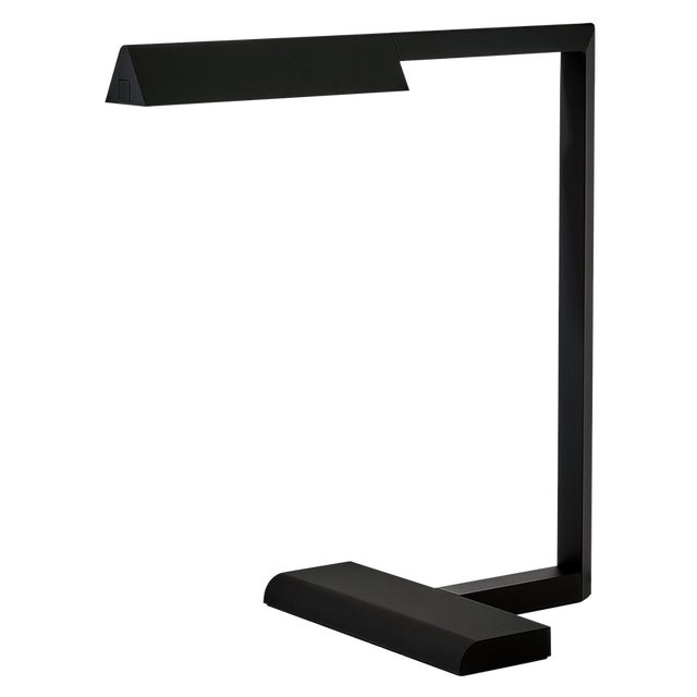 Metal Visual Comfort Modern Dessau 16 Table Lamp LED Nightshade Black For Sale - Image 7 of 7