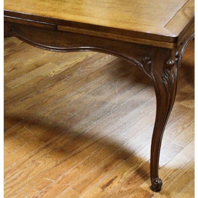 Mid-20th Century French Style Drawer Leaf Dining or Kitchen Table For Sale In West Palm - Image 6 of 6