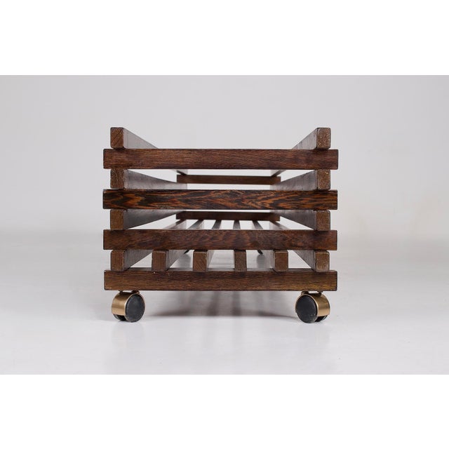 1970s, Scandinavia; solid wenge planter. L 166 cm x D 41 cm x H 38 cm. Usable depth: 38 cm. Note: a slight mark of use on...