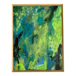 "Fire Grasses" 2025 Framed Painting by Jessalin Beutler For Sale