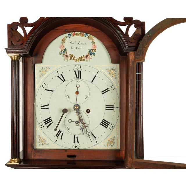 Antique Georgian Scottish Inlaid Mahogany Orkney Island Tall Case 8 Day Grandfather Clock 1810 For Sale - Image 10 of 12