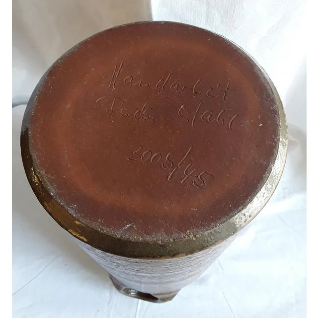 Vintage German Vase from Rudi Stahl, 1970s For Sale - Image 4 of 5