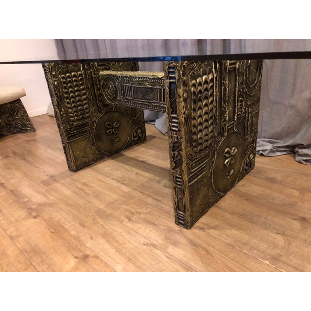 Adrian Pearsall Brutalist Dining or Office Table Base attributed to Adrian Pearsall for Crafts Associates For Sale - Image 4 of 13