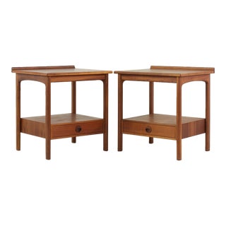 Dux Mid Century Teak Nightstands - Pair For Sale