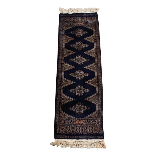 Oriental Runner Rug in Mainly Blue Tones For Sale