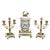 Louis XVI Style Marble and Bronze Clock Garniture - 3 Piece Set For Sale
