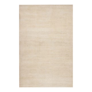 Rug & Kilim’s Modern Textural Oversized Rug With Striae of Beige - 11'x17' For Sale