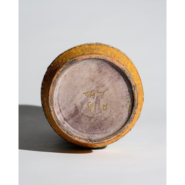 Vintage Geometric Floor Vase in Lava Glaze, 1960s For Sale - Image 6 of 7
