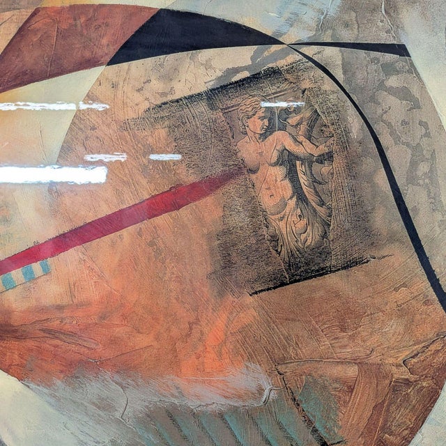 Abstract Marlene Healey Large Abstract Mixed Media Artwork For Sale - Image 3 of 6