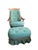 Heywood-Wakefield Heywood-Wakefield Danish Modern Tufted Swivel Lounge Chair & Pleated Ottoman in Emerald Tweed 1960's For Sale - Image 4 of 16