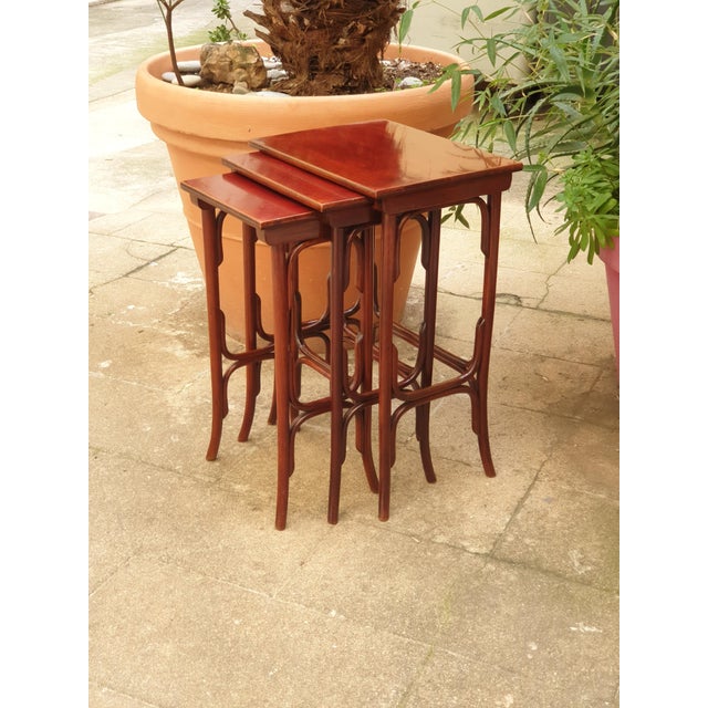 20th Century Nesting Table from Thonet, 1904, Set of 3 For Sale - Image 12 of 12