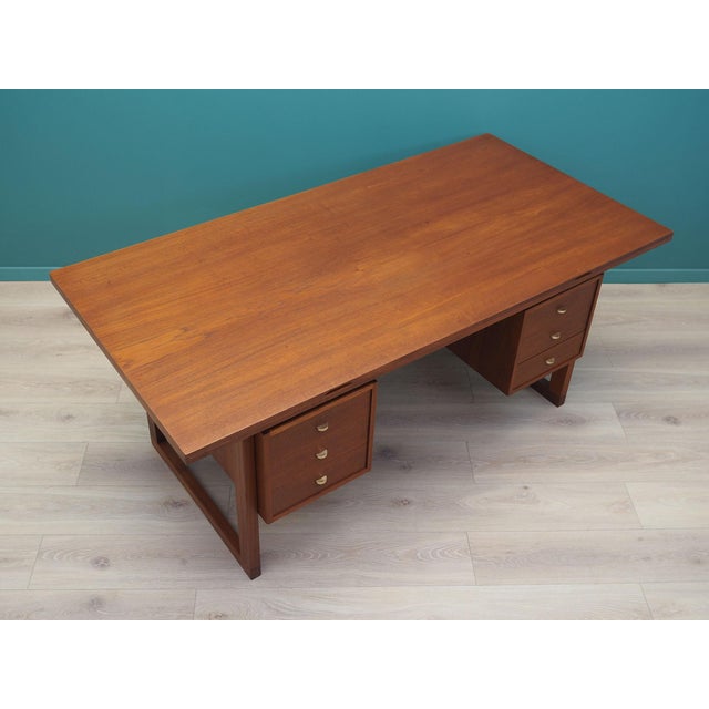 Danish Teak Desk, 1970s For Sale - Image 6 of 18