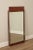 High Quality American Made Vintage Walnut and Chrome Frame Wall Mirror