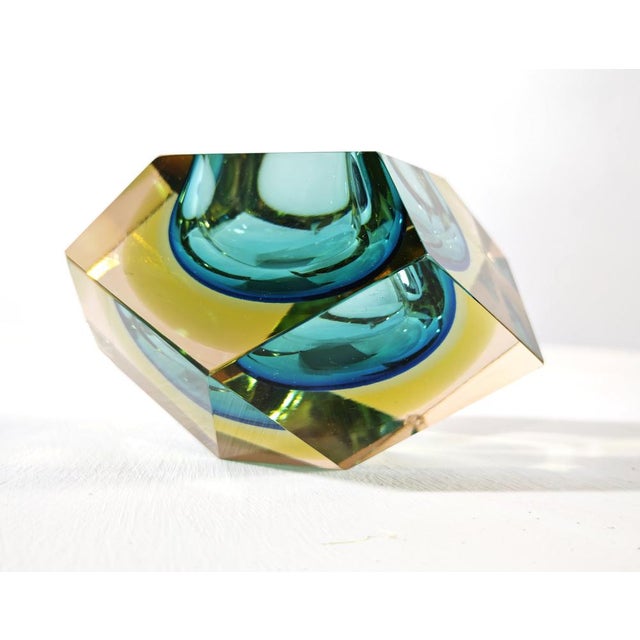 Mid-Century Modern Ashtray in Submerged Glass Murano attributed to Flavio Poli for Seguso, Italy, 1960s For Sale - Image 14 of 18