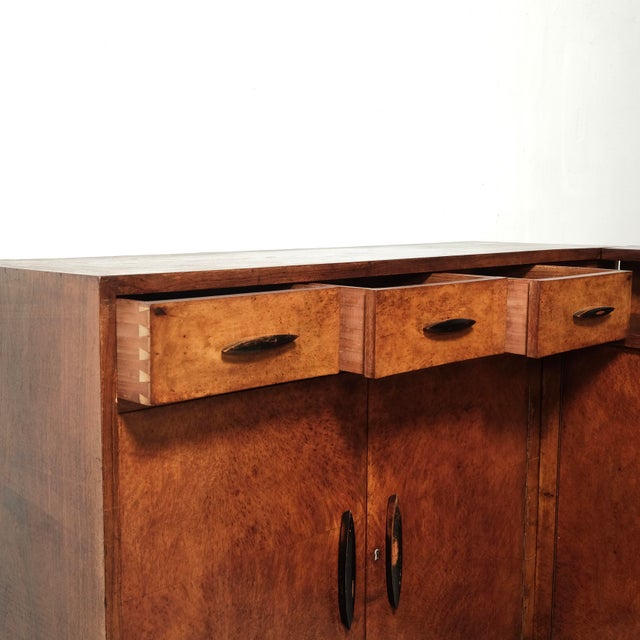 Wood Vintage Rationalist Wooden Corner Sideboard, 1940s, Set of 2 For Sale - Image 7 of 18