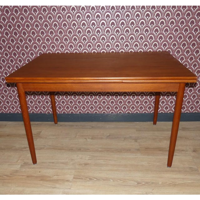 Mid-Century Modern Extendable Teak Dining Table, 1960s For Sale - Image 3 of 15