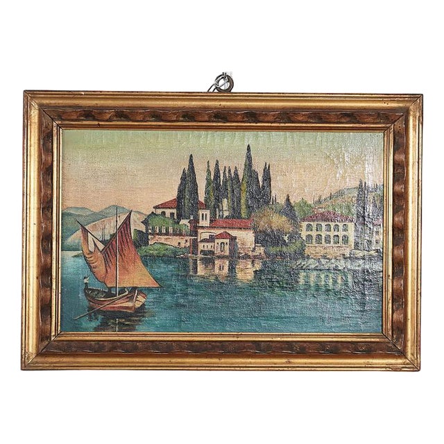 A. Biondelli, Lake Garda, Painting, Framed For Sale