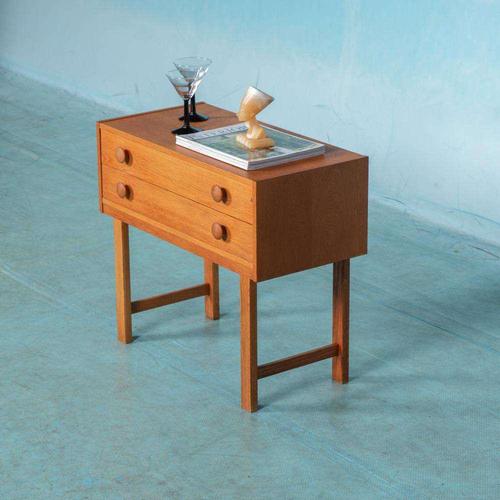 Scandinavian Chest of Drawers in Blond Oak, 1960s For Sale - Image 5 of 18