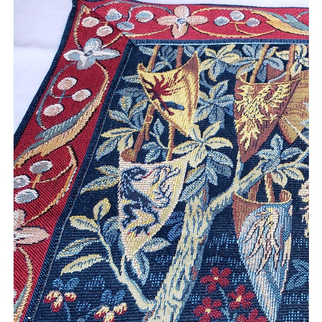 Vintage French Gobelin Style "Les Chevaliers De La Table Ronde" After William Morris Tapestry For Sale In Los Angeles - Image 6 of 14