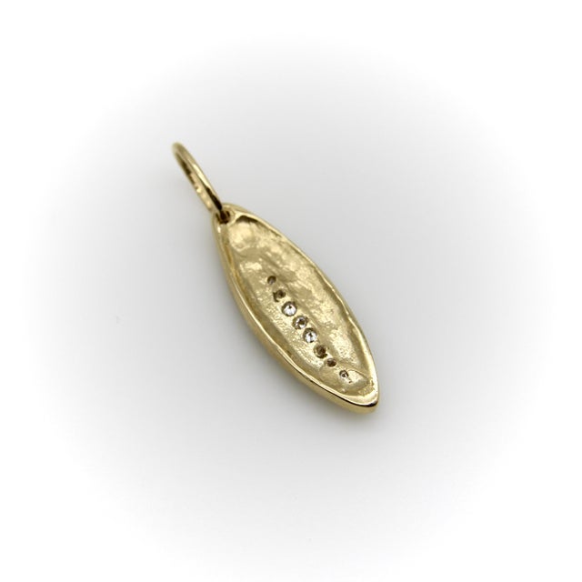 2020s 14k Gold Women’s Empowerment Vulva Pendant Charm With Diamonds For Sale - Image 5 of 7