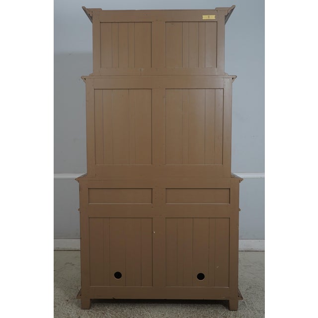 Woodland Large Country Distressed Painted Cabinet For Sale - Image 16 of 17