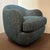 Modern Revelation Modern Teal and Tan Scoop Swivel Chair Pair For Sale - Image 3 of 6