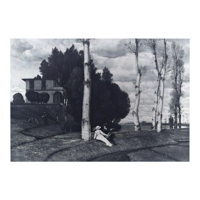 Fruhling - Original Woodcut After Arnold Bocklin - 1890s 1890s For Sale