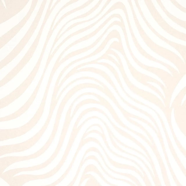 Abstract Sample - Schumacher Sauvage Wallpaper in Natural For Sale - Image 3 of 5