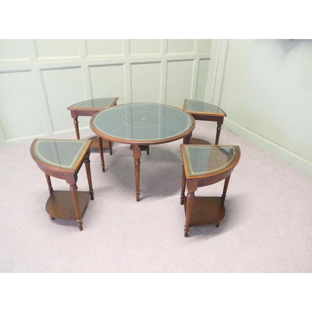 Circular Nest of Library Tables, 1950, Set of 5 For Sale - Image 3 of 8