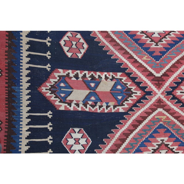 Antique Collectore Caucasian Shirvan Handwoven Kilim Late 19c -7' 1'' X 12' 2'' For Sale - Image 12 of 14