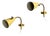 1950s Ajh, Adjustable Wall Sconces, Lacquered Metal, Brass, Sweden - a Pair For Sale