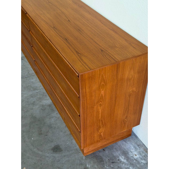 Brown 1960s Westnofa Teak Dresser - Mid-Century Modern Wooden Lowboy - Scandinavian Vintage Storage For Sale - Image 8 of 12
