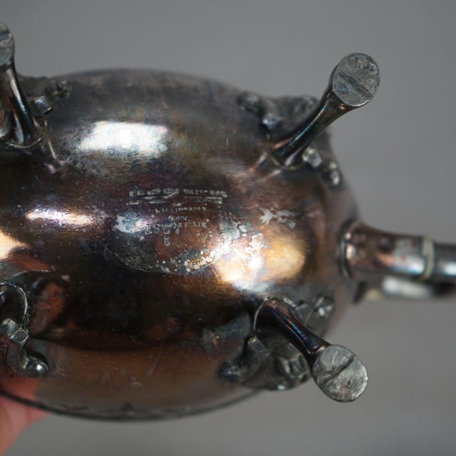 Silver Antique Figural & Footed Silver Plated Teapot, Circa 1890 For Sale - Image 8 of 8