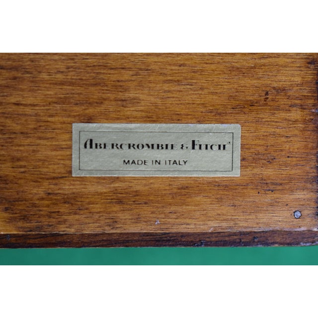 Abercrombie & Fitch Eared Grebe Litho Brass Handle Cocktail Tray Made in Italy For Sale In New York - Image 6 of 6