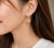 Contemporary Late 20th Century 14K White Gold Diamond Sapphire Rose Flower Drop Earrings Estate, Pair For Sale - Image 3 of 3