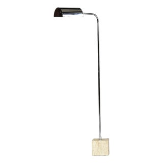 Raymor Chrome and Stone Mid-Century Modern Floor Lamp For Sale