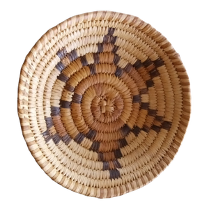 Gorgeous 1940s Papago (Tohono O'odham) Native American Coiled Basket.