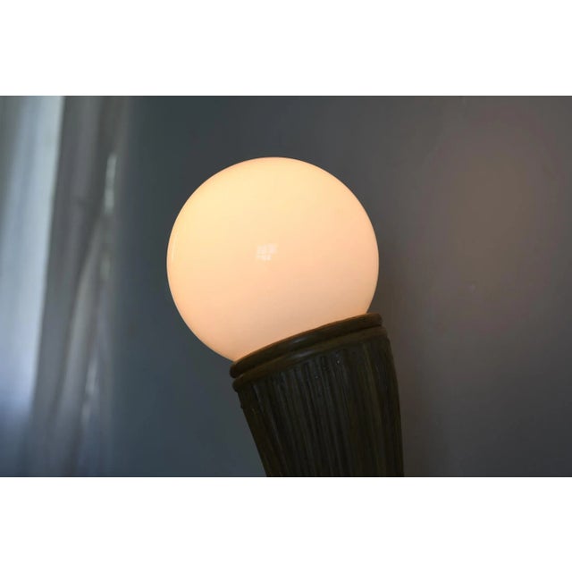 Contemporary Mid Century Modern Style Pencil Reed Space Age Table Lamp For Sale - Image 3 of 7