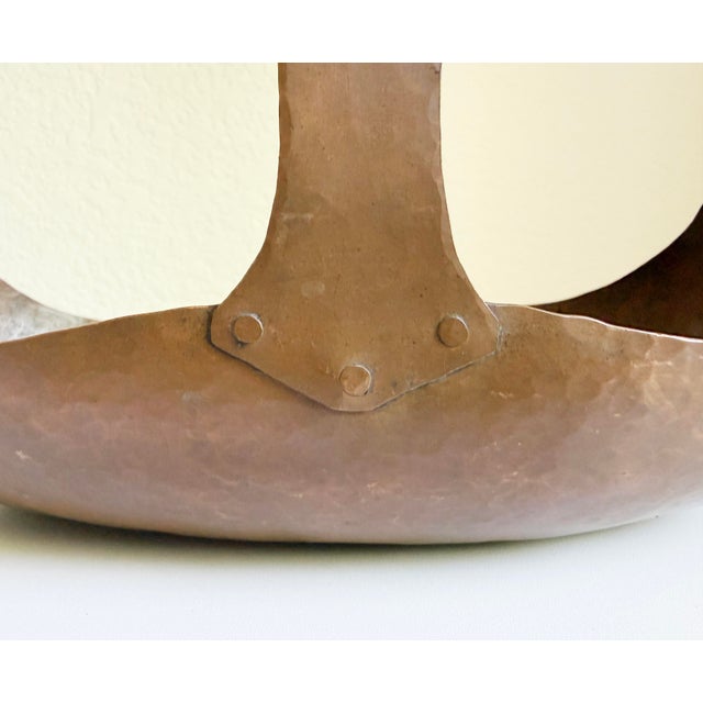 Metal Arts & Crafts, Dirk Van Erp "Canoe" Basket, Early 1900s, Attributed For Sale - Image 7 of 16