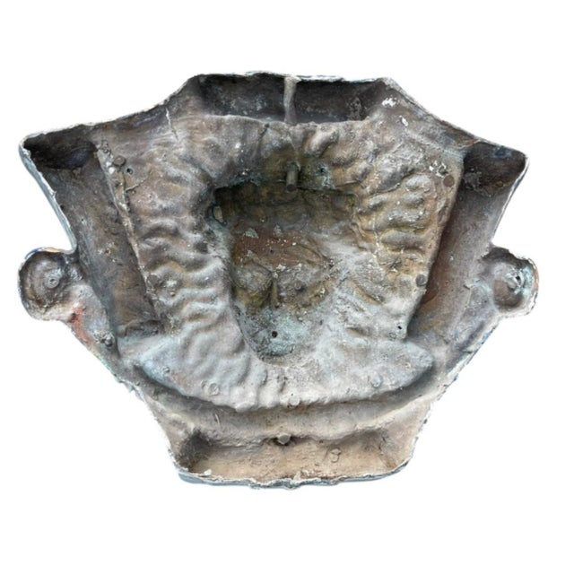 Vintage Classical Bronze & Polychrome Water Fountain Mask For Sale In West Palm - Image 6 of 12