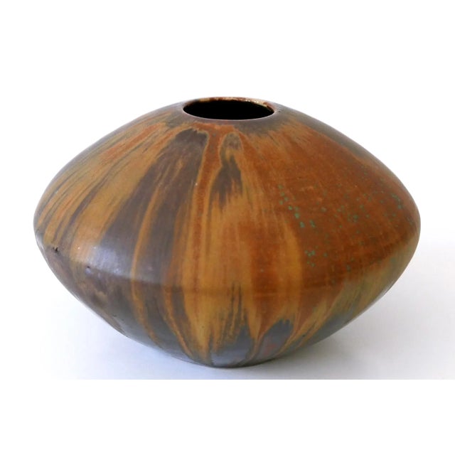 Rare, elegant and highly decorative studio pottery ceramic vase. No 02. Designed and made by famous German studio ceramic...