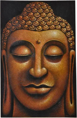 Buddha, Large Textured Painting