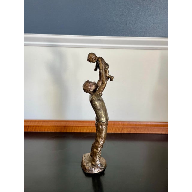 Mark Hopkins Bronze Sculpture Father and Son For Sale - Image 4 of 9