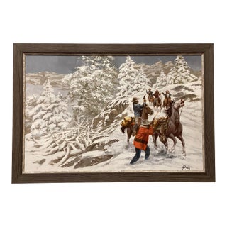 Harry Schaare (1922-2008) "Arizona Coffin" Oil on Board, 1989 For Sale