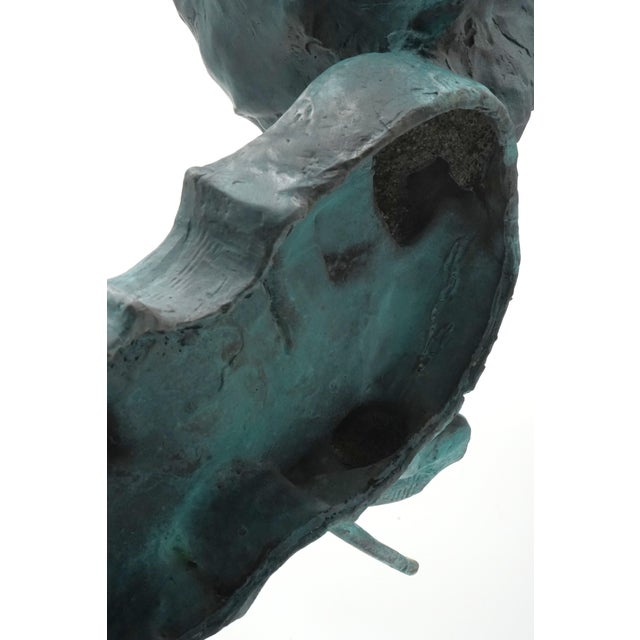 Art Deco Bronze Sculpture of Woman W. Violin on Marble Base For Sale - Image 10 of 11