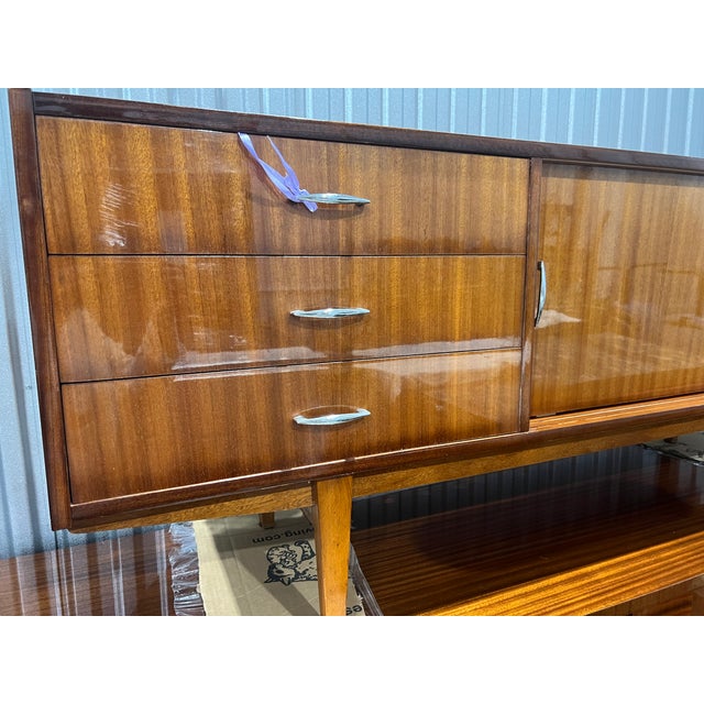 Polish Mid-Century Mahogany Sideboard, C1950's For Sale - Image 11 of 16