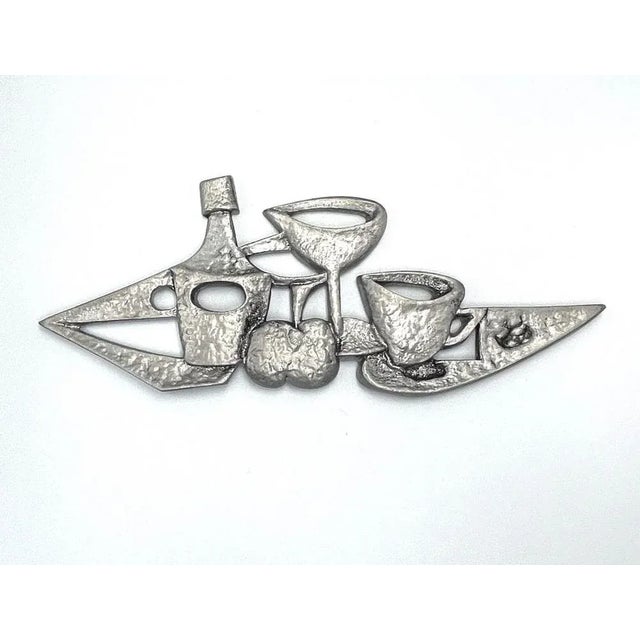 1950s Mid-Century Czech Wall Relief, 1950s For Sale - Image 5 of 5